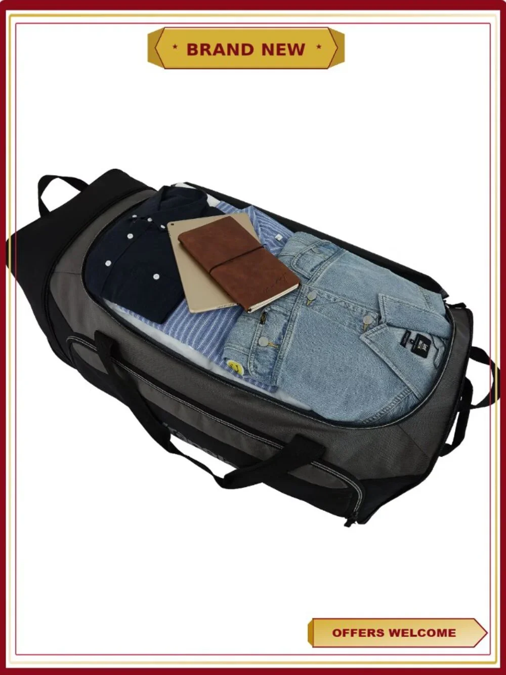 36in Jumbo Rolling Locker Duffel Bag with Wheels